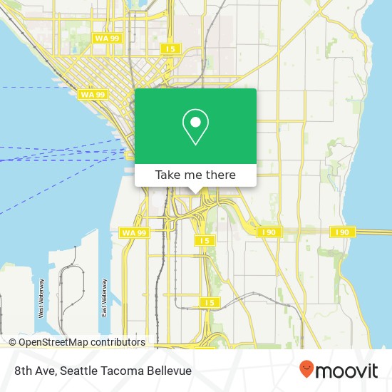 Mapa de 8th Ave, Seattle, WA 98134