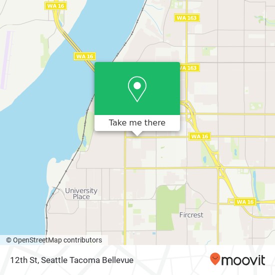 Mapa de 12th St, Tacoma, WA 98465