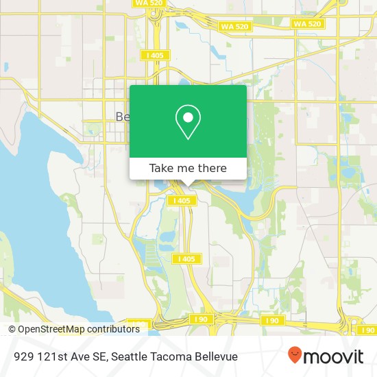 Mapa de 929 121st Ave SE, Bellevue, WA 98005