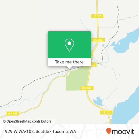 Mapa de 929 W WA-108, Shelton, WA 98584