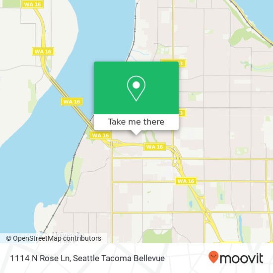 1114 N Rose Ln, Tacoma, WA 98406 map