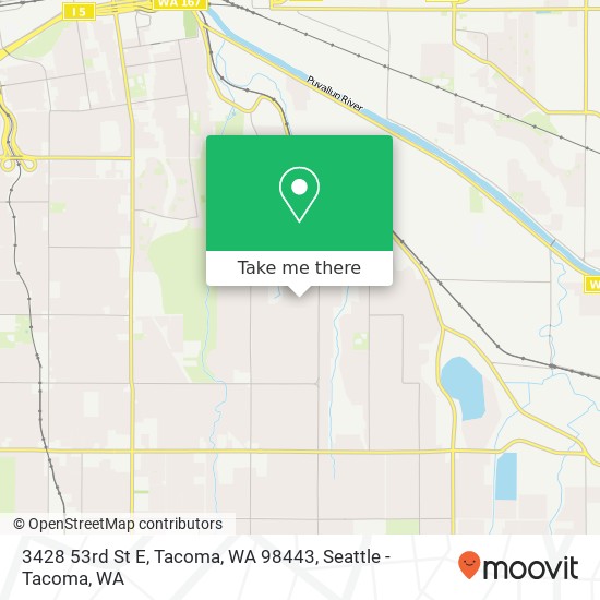 Mapa de 3428 53rd St E, Tacoma, WA 98443