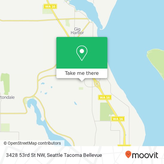 Mapa de 3428 53rd St NW, Gig Harbor, WA 98335