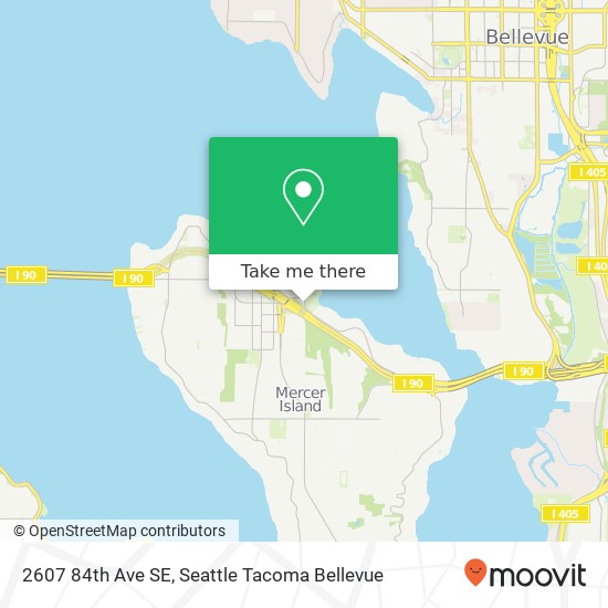 Mapa de 2607 84th Ave SE, Mercer Island, WA 98040