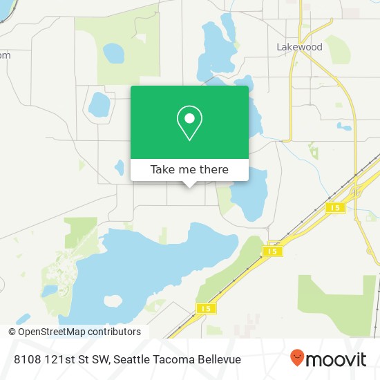 Mapa de 8108 121st St SW, Lakewood, WA 98498