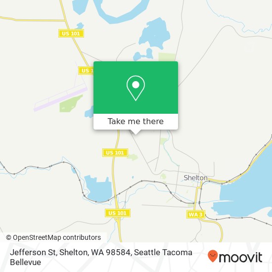 Mapa de Jefferson St, Shelton, WA 98584