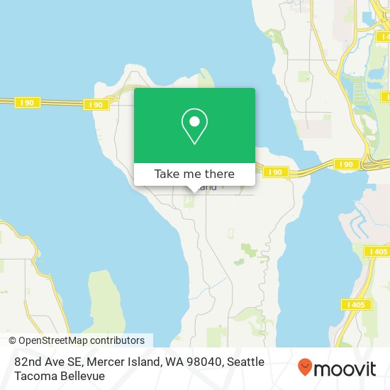 Mapa de 82nd Ave SE, Mercer Island, WA 98040