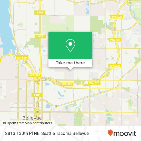 Mapa de 2813 130th Pl NE, Bellevue, WA 98005