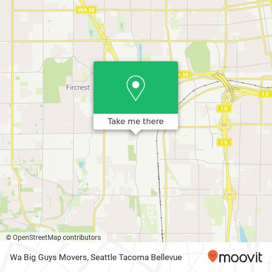 Mapa de Wa Big Guys Movers, 4040 S Tyler St