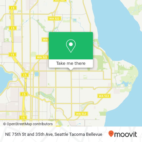 Mapa de NE 75th St and 35th Ave, Seattle, WA 98115