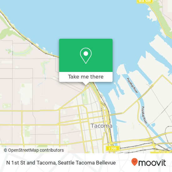 Mapa de N 1st St and Tacoma, Tacoma, WA 98403