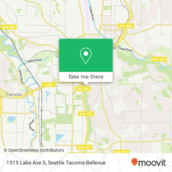 Mapa de 1515 Lake Ave S, Renton, WA 98055