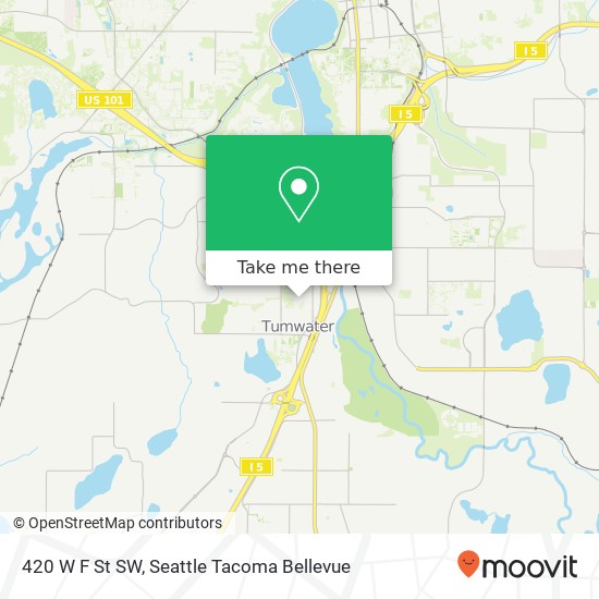 Mapa de 420 W F St SW, Tumwater, WA 98512