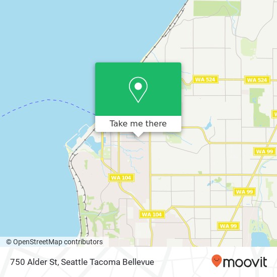 Mapa de 750 Alder St, Edmonds, WA 98020