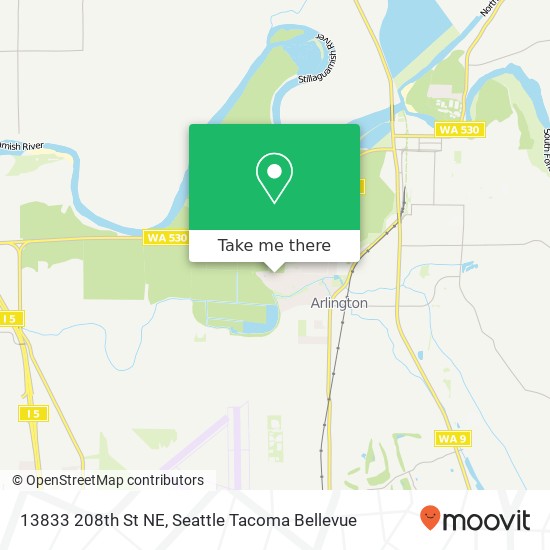 Mapa de 13833 208th St NE, Arlington, WA 98223