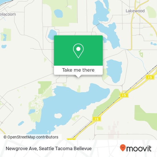 Mapa de Newgrove Ave, Lakewood, WA 98498