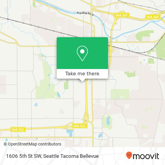 Mapa de 1606 5th St SW, Puyallup, WA 98371