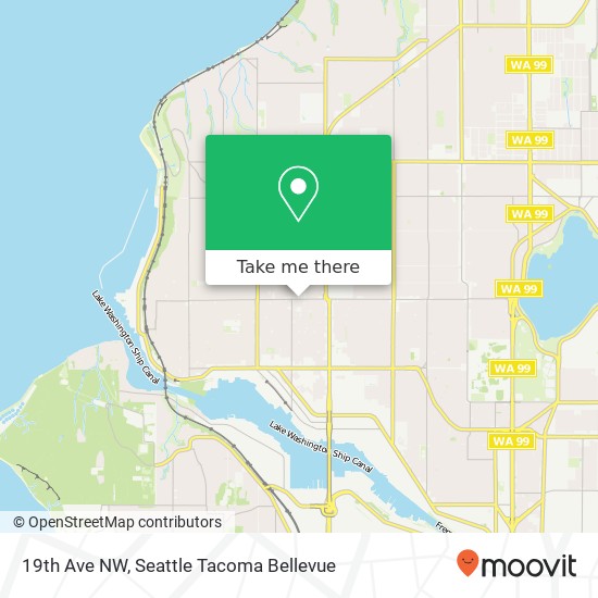 Mapa de 19th Ave NW, Seattle, WA 98117