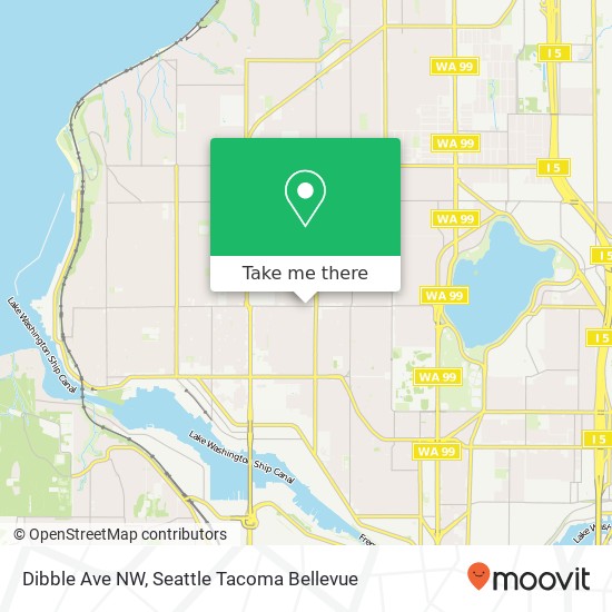 Mapa de Dibble Ave NW, Seattle, WA 98117