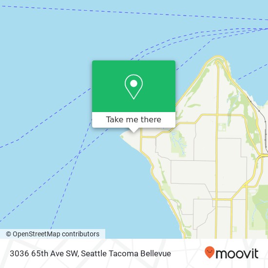 Mapa de 3036 65th Ave SW, Seattle, WA 98116