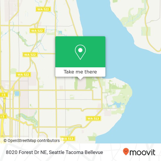 Mapa de 8020 Forest Dr NE, Seattle, WA 98115