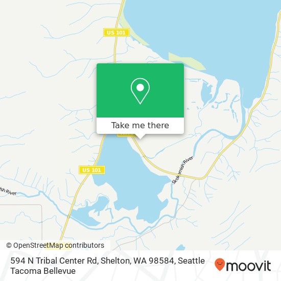 Mapa de 594 N Tribal Center Rd, Shelton, WA 98584