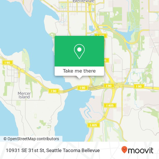 10931 SE 31st St, Bellevue, WA 98004 map