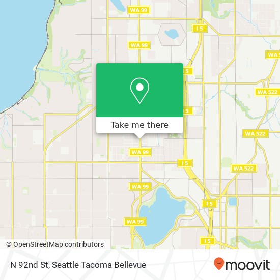 Mapa de N 92nd St, Seattle, WA 98103