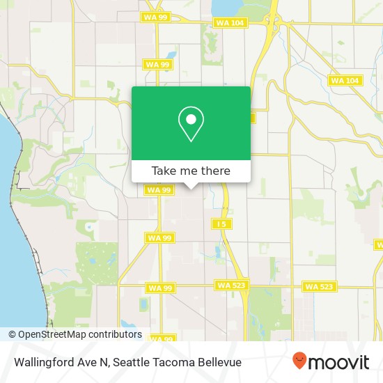 Mapa de Wallingford Ave N, Shoreline, WA 98133