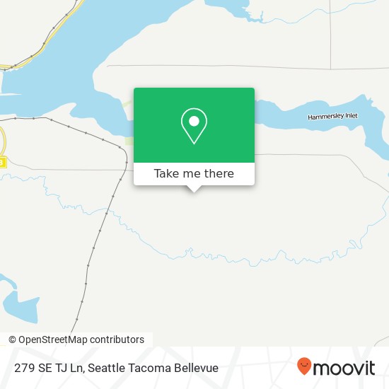 Mapa de 279 SE TJ Ln, Shelton, WA 98584