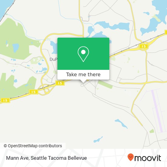 Mapa de Mann Ave, Tacoma, WA 98433