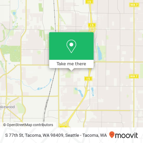 Mapa de S 77th St, Tacoma, WA 98409