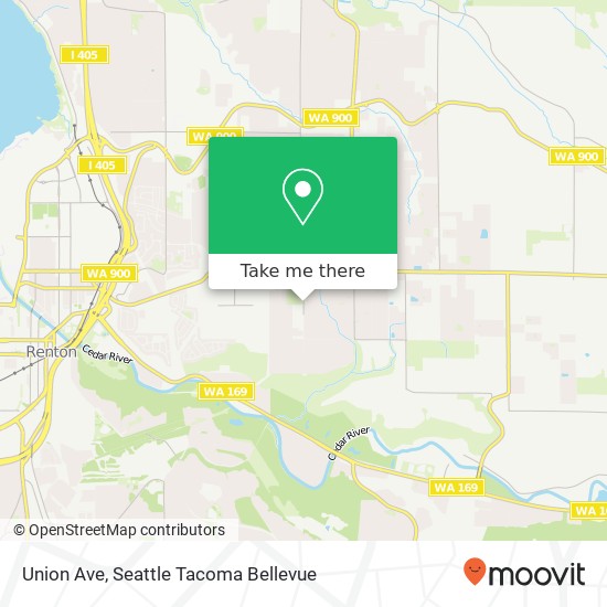 Mapa de Union Ave, Renton, WA 98059