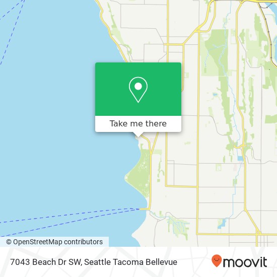 Mapa de 7043 Beach Dr SW, Seattle, WA 98136