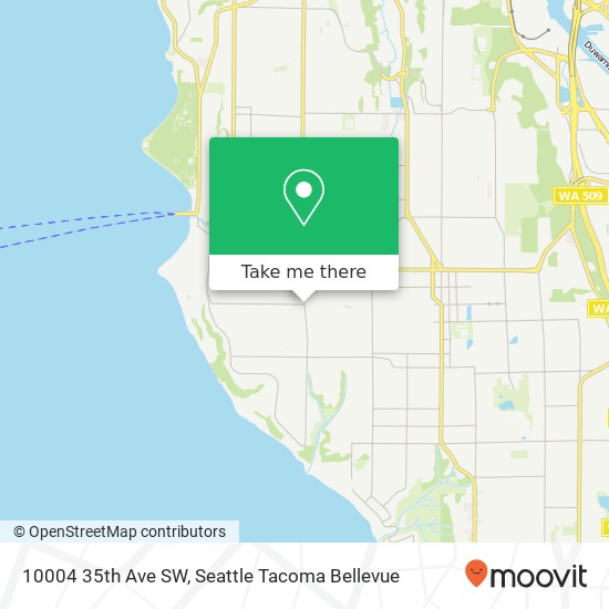 Mapa de 10004 35th Ave SW, Seattle, WA 98146
