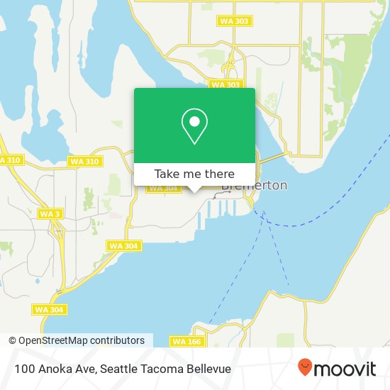 Mapa de 100 Anoka Ave, Bremerton, WA 98337