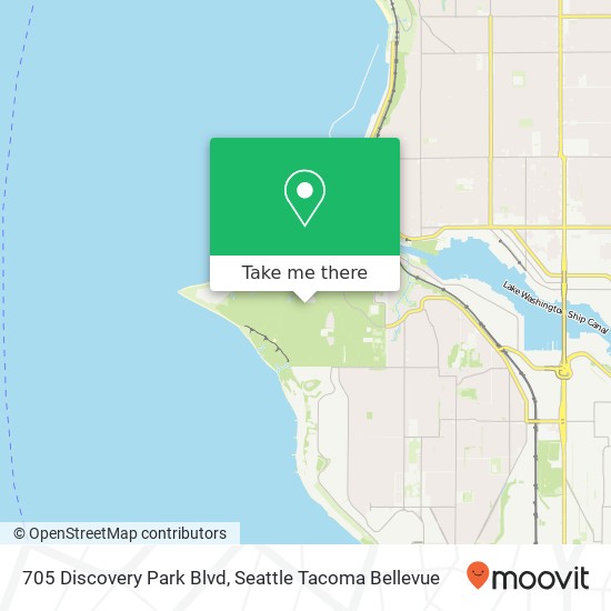 Mapa de 705 Discovery Park Blvd, Seattle, WA 98199