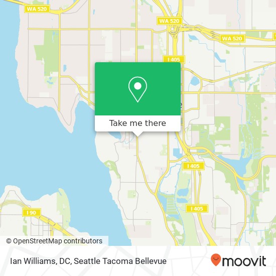 Ian Williams, DC, Bellevue Way SE map