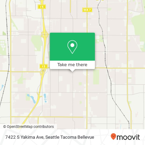 Mapa de 7422 S Yakima Ave, Tacoma, WA 98408