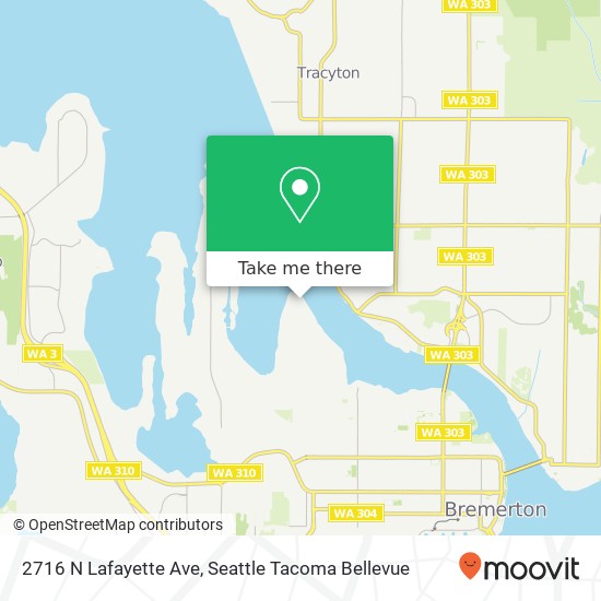 Mapa de 2716 N Lafayette Ave, Bremerton, WA 98312