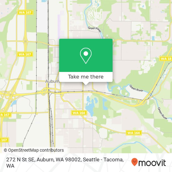 Mapa de 272 N St SE, Auburn, WA 98002