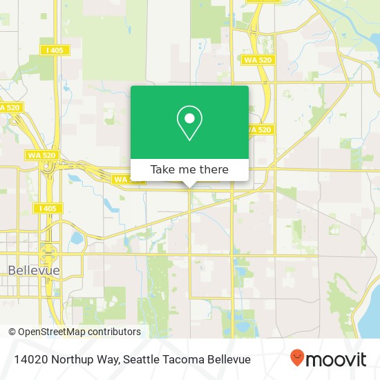 Mapa de 14020 Northup Way, Bellevue, WA 98007