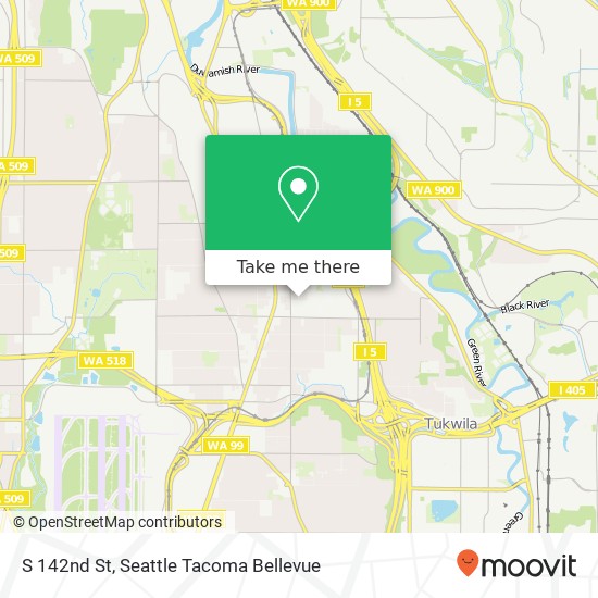 Mapa de S 142nd St, Tukwila, WA 98168