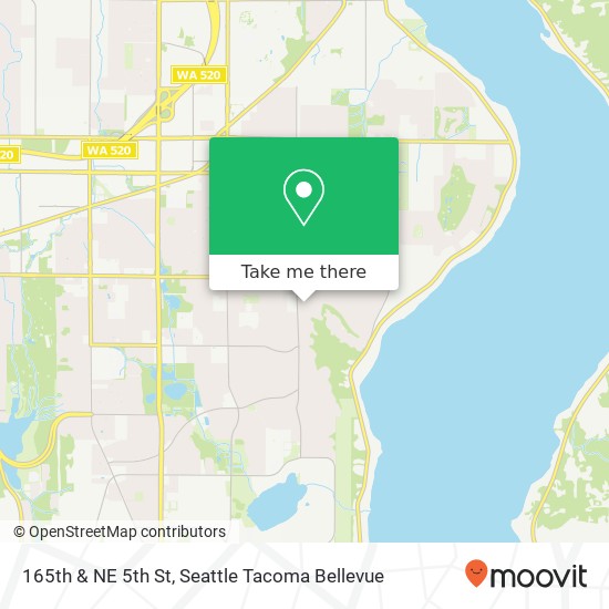 Mapa de 165th & NE 5th St, Bellevue, WA 98008