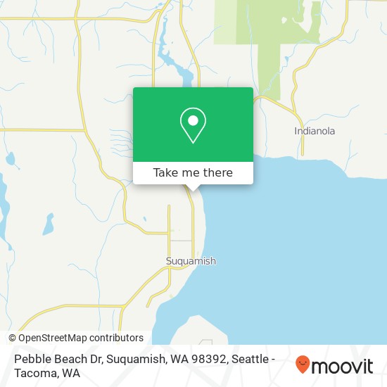 Mapa de Pebble Beach Dr, Suquamish, WA 98392