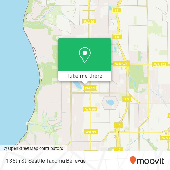 Mapa de 135th St, Seattle, WA 98133