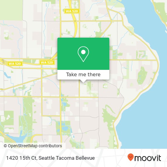 Mapa de 1420 15th Ct, Bellevue, WA 98008