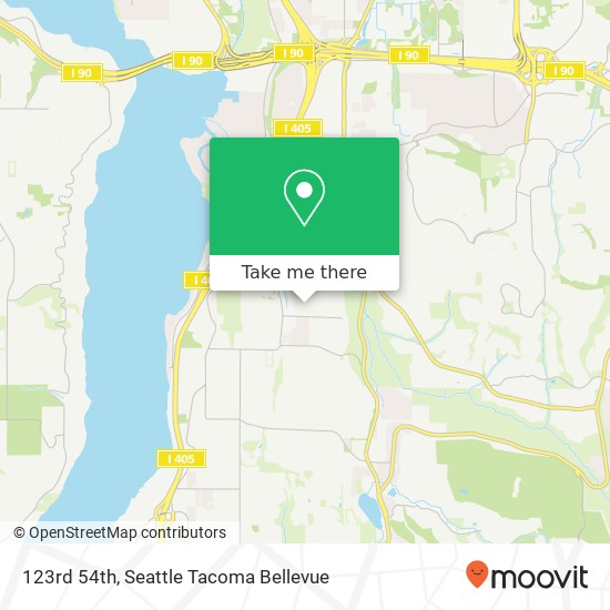 Mapa de 123rd 54th, Bellevue, WA 98006