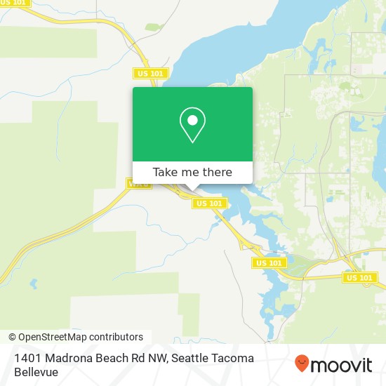 Mapa de 1401 Madrona Beach Rd NW, Olympia, WA 98502