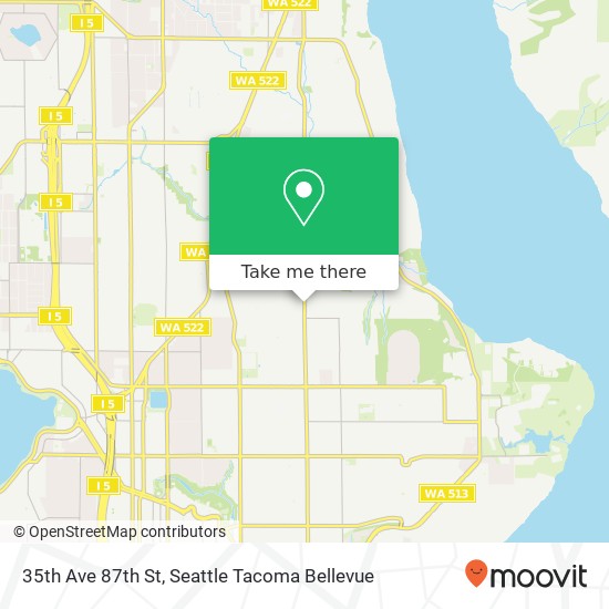 Mapa de 35th Ave 87th St, Seattle, WA 98115